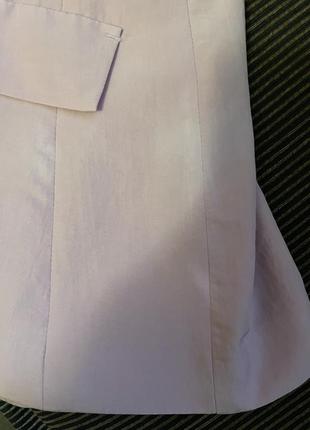 Двубортный пиджак пастельного оттенка розового от mango10 фото