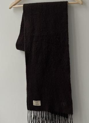 Dents 1777 lambswool scarf шарф вовна гарний мякий приємний шотландія преміум коричневий стильний мінімалізм традиції теплий3 фото