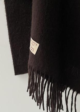 Dents 1777 lambswool scarf шарф вовна гарний мякий приємний шотландія преміум коричневий стильний мінімалізм традиції теплий4 фото