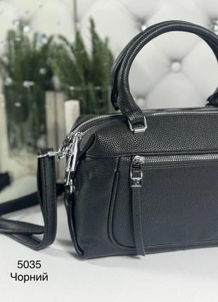 Стильна зручна сумочка з матової екошкіри7 фото
