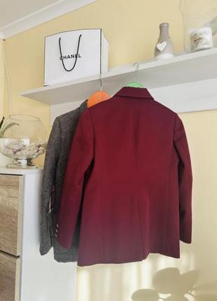 Базовий бордовий піджак4 фото