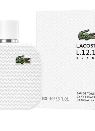 Lacoste eau de l.12.12 blanc 100ml лакоста біла парфуми 100мл2 фото