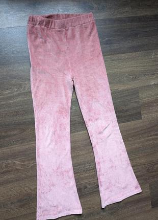 Штани рубчик велюр, кльош кюлоти hema