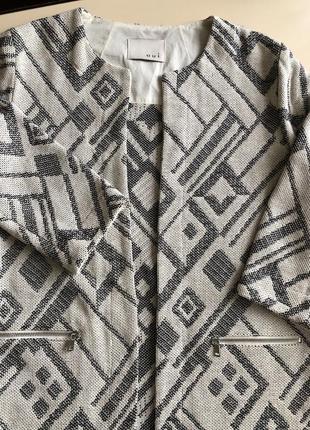 Натуральний піджак тканий жакет oui пиджак бохо етно блейзер ві ексклюзив