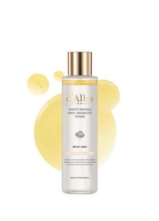 Поживний тонер з екстрактом білого трюфеля та вітамінами d'alba white truffle first aromatic toner