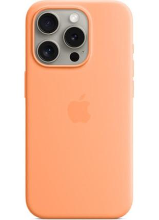 Чохол до мобільного телефона apple iphone 15 pro silicone case with magsafe orange sorbet (mt1h3zm/a)3 фото