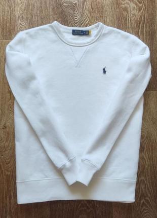 Белый женский свитшот худи футболка polo ralph lauren размер m