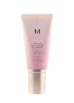 №21 антивіковий вв-крем люксової серії missha m signature real complete bb cream ex (spf 30++), 45мл1 фото