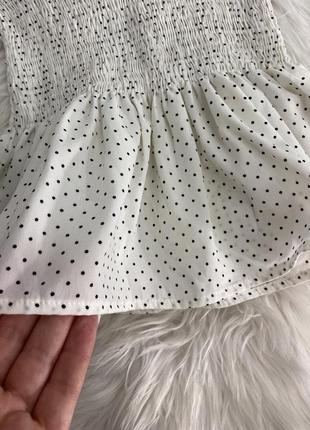 Базовый топ xs на завязках с завязками белый кроп топ блуза майка блузка укороченная на резинке женская подростковая летняя3 фото