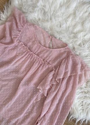 Розовая блуза с воланами dorothy perkins размер м3 фото
