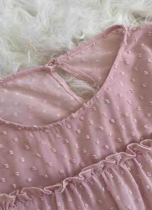 Розовая блуза с воланами dorothy perkins размер м4 фото
