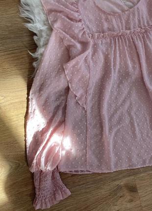 Розовая блуза с воланами dorothy perkins размер м2 фото