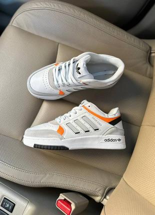 Чоловічі кросівки ( унісекс)adidas drop step white orange3 фото