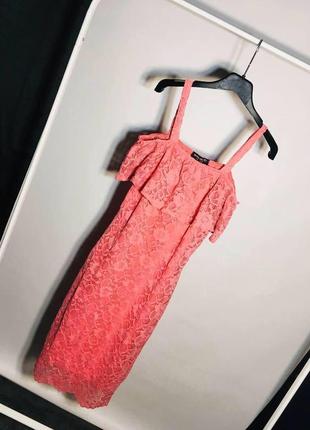 Розовое кружевное платье select3 фото