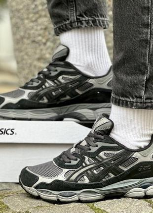 Чоловічі кросівки asics gel nyc graphite grey black10 фото