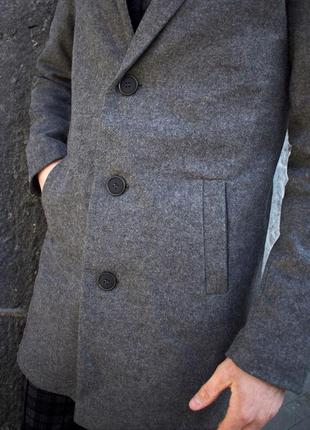 Мужское весеннее пальто из кашемира на пуговицах размеры s-xl8 фото