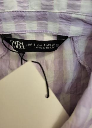 Сорочка у клітинку zara/блуза без рукавів3 фото