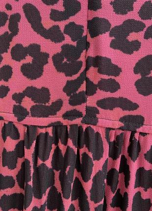 Плаття літнє рожеве леопардовий принт6 фото
