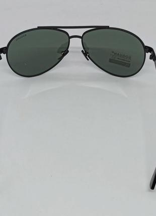 Boguan очки капли мужские солнцезащитные черные в металлической линзы стекло6 фото