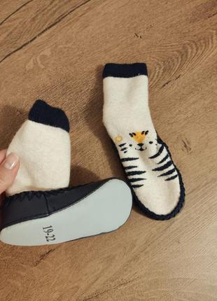 Чешки-шкарпетки, пінетки з тигриком3 фото