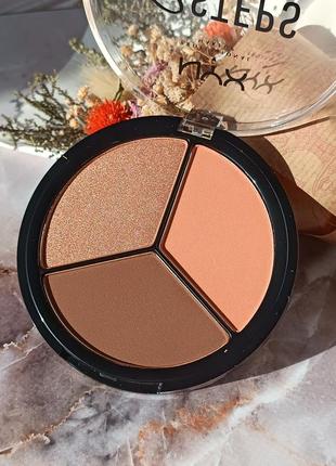 Палетка для контурінгу обличчя nyx professional makeup 3 steps to sculpting palette 4 deep