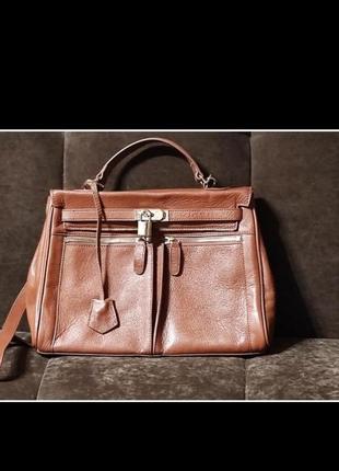 Кожаная сумка - сэтчел  от kate simmons england.1 фото