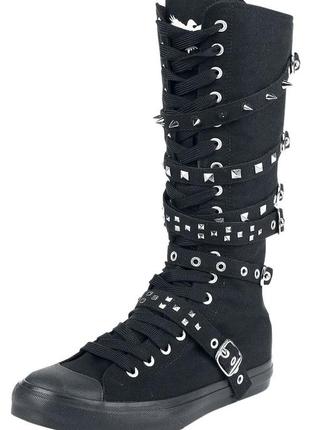 Кеды, кеды текстильные, кеды высокие, готика, кеды байкерские,  мото кеды, стимпанк, рок,