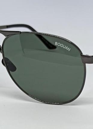 Boguan мужские солнцезащитные очки капли черные в металлической оправе линзы стекло