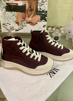 Хайтопы кроссовки кеды zara
