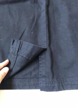 Чёрная джинсовая юбка миди6 фото
