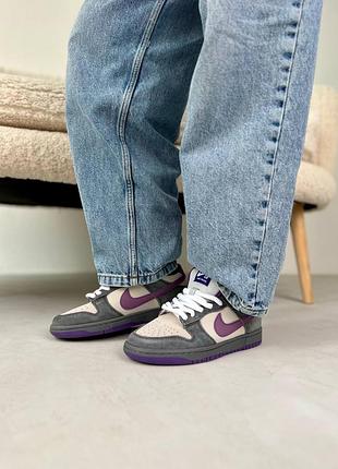 Жіночі кросівки nike sb dunk low pro purple pegion найк данк