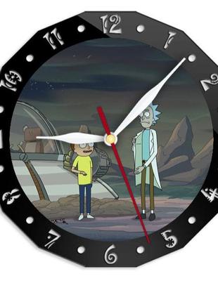 Креативний декоративний настільний годинник рік і морті rick and morty 15 см1 фото