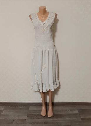 👗вишитий сарафан з лляного матеріалу