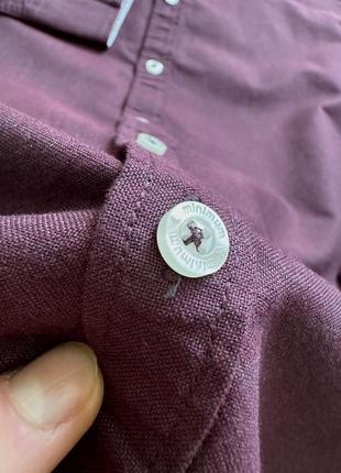 Темно-фіолетова баклажанова цупка якісна сорочка minimum3 фото
