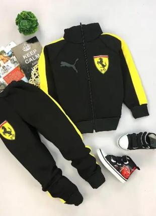 Новый теплый спортивный костюм puma ferrari, 8-10 лет, рост 140 см1 фото