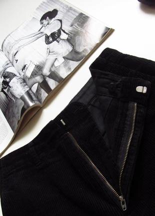 Нереальные черные вельветовые широкие штаны с высочайшей посадкой🔥8 фото