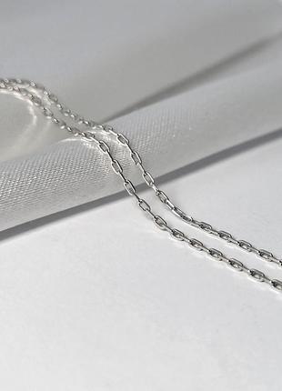 Срібний ланцюжок ланцюг якор 40 см срібло 925 проби родоване 1.50 г 849р1/40