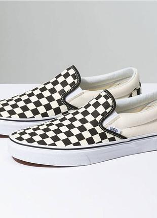 Vans checkerboard slip-on  мужские кеды/слипоны в клетку-шашшку