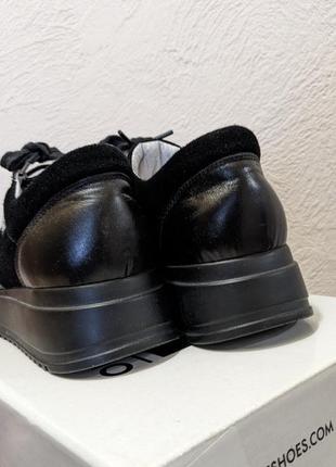 Туфли кожаные с замшевыми вставками4 фото
