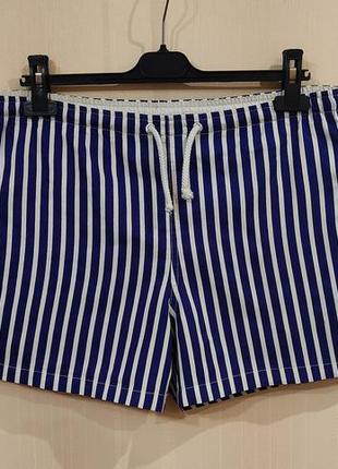 Zara man мужские купальные пляжные шорты в полоску