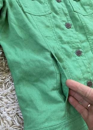 Очень классный льняной пиджак/жакет в зелёном цвете, easy by jones,p.34-364 фото