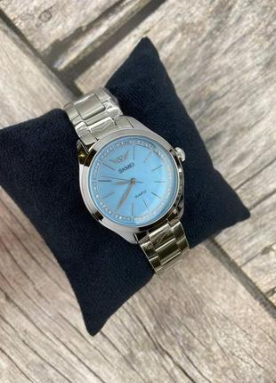 Женские классические наручные  часы с металлическим браслетом skmei 1964 sibu6 фото
