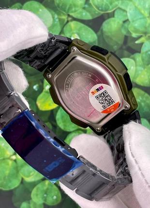 Чоловічий кварцевий наручний  годинник skmei 1370 ag з комбінованою індикацією6 фото