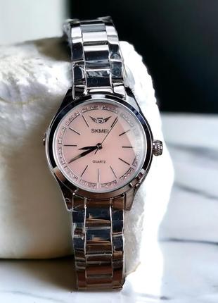 Женские классические наручные  часы с металлическим браслетом skmei 1964 sipk3 фото
