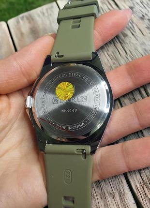 Мужские классические кварцевые наручные часы curren 8449 silver-black-grey4 фото