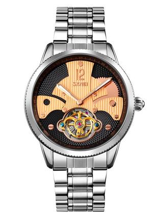 Механические мужские наручные часы с автоподзаводом skmei 9205 sirg3 фото