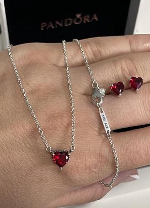 Набор pandora комплект пандора серьги подвеска шарики ожерелье