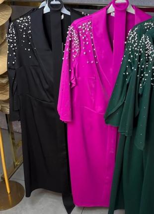 Шикарное нарядное платье,с жемчугом,шикарные цвета, турция,люкс,скидка на последние размеры.4 фото
