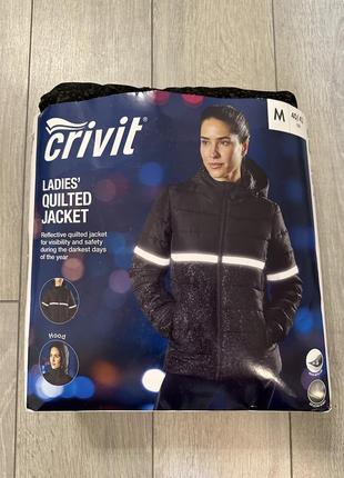 Crivit • куртка демісезонна водовідштовхувальна та вітрозахисна для жінки, розмір м чорний5 фото