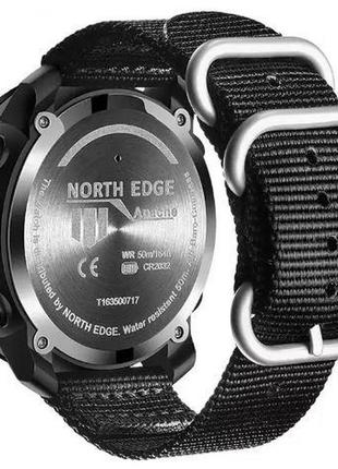 Водонепроницаемые часы north edge apache 3 black с барометром и компасом4 фото